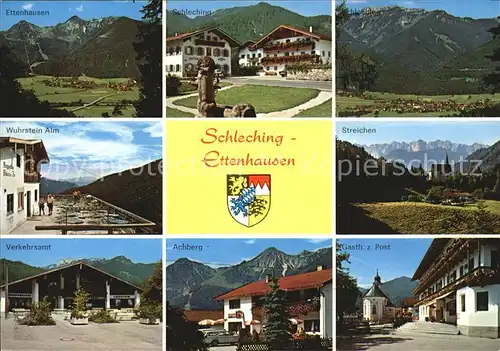 Ettenhausen Schleching Streichen Gasthaus zur Post Wuhrstein Alm Kat. Schleching