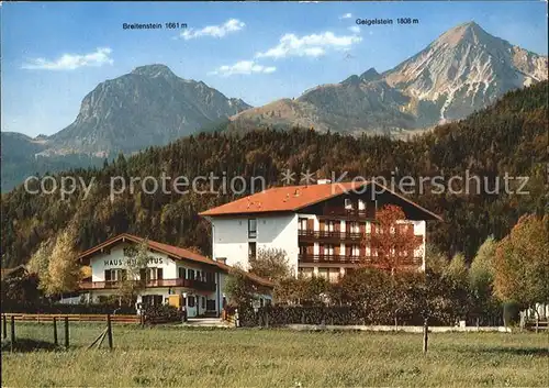 Ettenhausen Schleching Hubertus Hotel Betriebe mit Giegelstein und Breitenstein Kat. Schleching