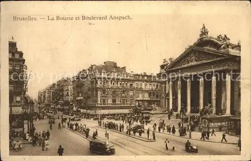 Bruxelles Bruessel La Bourse et Boulevard Anspach Kat. 