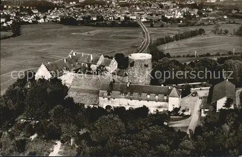 Saaleck Schloss Saaleck mit Hammelburgblick Fliegeraufnahme Kat. Bad Koesen