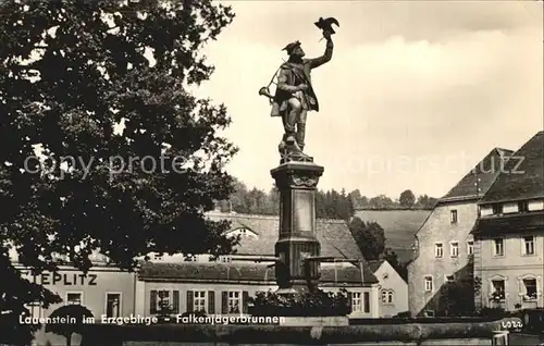 Lauenstein Erzgebirge Falkenjaegerbrunnen Kat. Geising