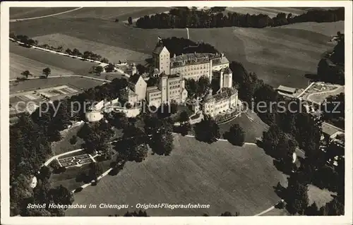 Chiemgau Schloss Hohenaschau Fliegeraufnahme Kat. Chiemsee