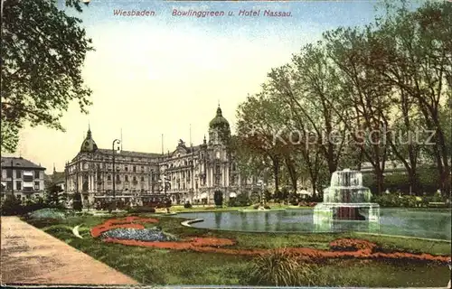 Wiesbaden Bowlinggreen und Hotel Nassau Kat. Wiesbaden