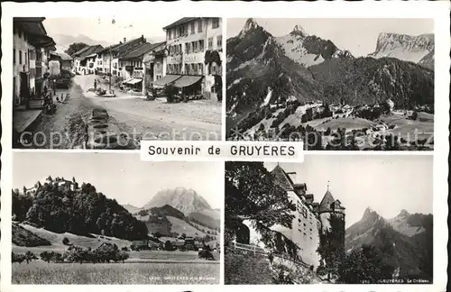 Gruyeres FR Dorfpartie Dent de Broc Moleson Le Chateau Kat. Gruyeres