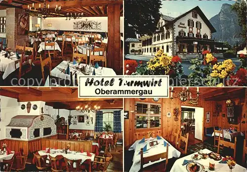 Oberammergau Hotel Turmwirt Gastraeume Kat. Oberammergau