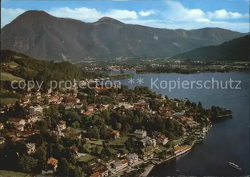 Tegernsee mit Wallberg und Blaubergen Fliegeraufnahme Kat. Tegernsee