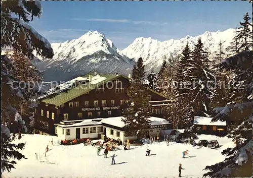 Schwaz Tirol Alpenhotel Grafenast mit Karwendelgebirge Kat. Schwaz