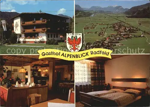 Radfeld Tirol Fliegeraufnahme Gasthof Alpenblick Gaststube Zimmer Kat. Radfeld Kufstein