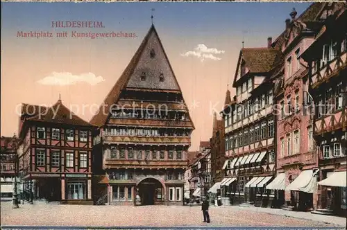 Hildesheim Marktplatz mit Kunstgewerbehaus Kat. Hildesheim