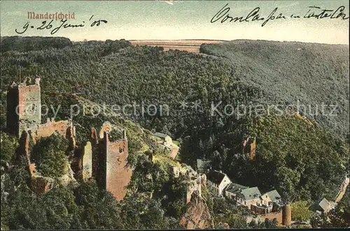 Manderscheid Eifel Burg Ruine Kat. Manderscheid