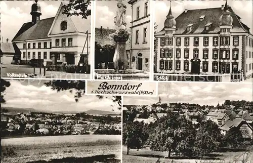 Bonndorf Schwarzwald Volksschule Marktbrunnen Schloss Gesamtansicht Kat. Bonndorf