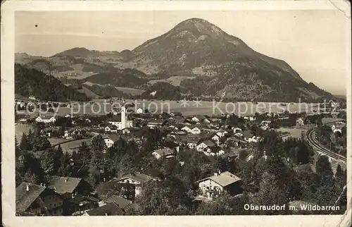 Oberaudorf Panorama mit Wildbarren Bayerische Voralpen Kat. Oberaudorf