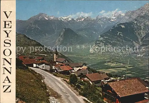 Veysonnaz Panorama Alpen Kat. Veysonnaz