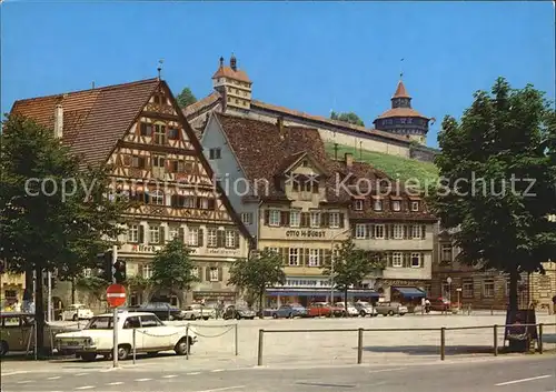 Esslingen Neckar Marktplatz mit Burg Kat. Esslingen am Neckar