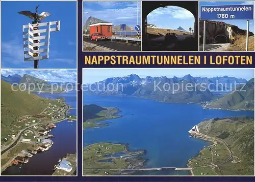 Norge Norwegen Nappstraumtunnelen I Lofoten Fliegeraufnahme Kat. Norwegen