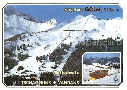 Tschagguns Vorarlberg Vandans Skigebiet Golm Montafon Mattschwitz Bergbahn Kat. Tschagguns