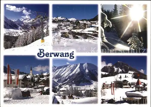 Berwang Tirol Panorama Wintersportplatz Alpen Kat. Berwang