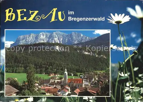 Bezau Vorarlberg Panorama Bregenzerwald Blumen Alpen Kat. Bezau