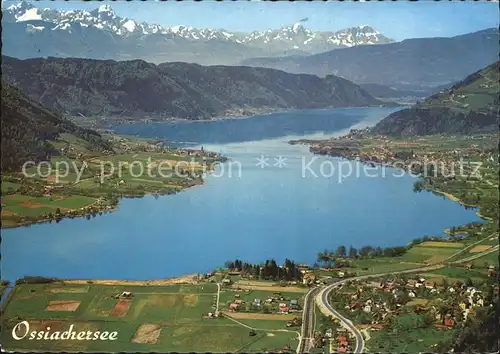 Ossiachersee mit Julische Alpen Fliegeraufnahme Kat. Ossiach