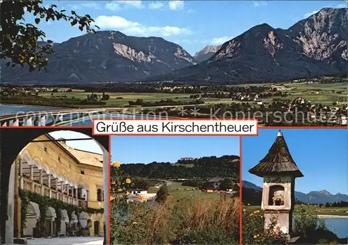 Ferlach Kaernten Ferlacher Stausee Alpenpanorama Innenhof Hollenburg Bildstock Badesee Kat. Ferlach