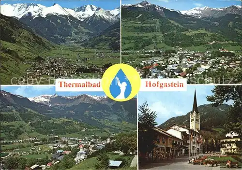 Bad Hofgastein Panorama Thermalbad Ortspartie mit Kirche Alpen Kat. Bad Hofgastein