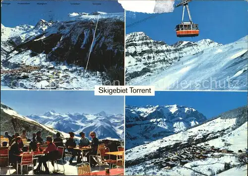 Leukerbad Skigebiet Torrent Bergrestaurant Bergbahn Alpenpanorama Kat. Loeche les Bains