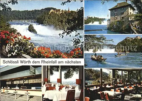 Neuhausen SH Restaurant Schloessli Woerth am Rheinfall Kat. Neuhausen