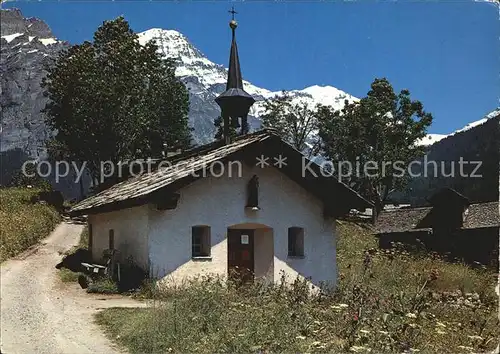 Leukerbad Kapelle Birchen Rinderhorn Balmhorn Berner Alpen Kat. Loeche les Bains