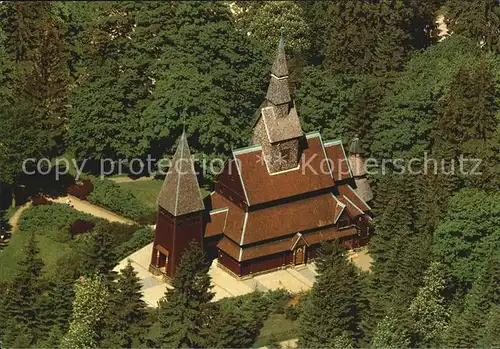 Hahnenklee Bockswiese Harz Fliegeraufnahme Stabkirche Kat. Goslar