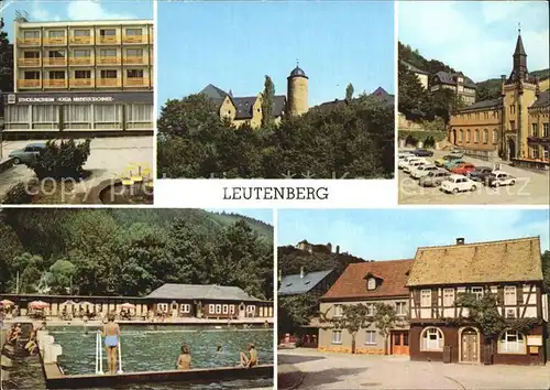 Leutenberg Thueringen Friedensburg Rathaus Schwimmbad Hauptstrasse Kat. Leutenberg