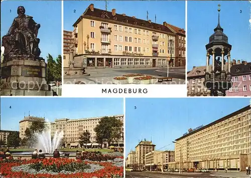Magdeburg Otto von Guericke Denkmal Hotel International Magdeburger Reiter Kat. Magdeburg