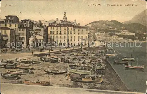 Menton Alpes Maritimes Stadtansicht Hafen Kat. Menton
