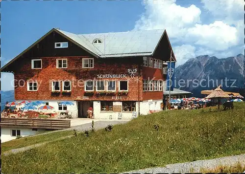 Oberstdorf Alpenhotel Schoenblick Terrasse Kat. Oberstdorf