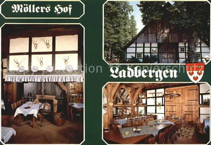 Ladbergen Altes Gasthaus Moellers Hof Gastraum Kat. Ladbergen Nr. ks85803 -  oldthing Ansichtskarten: Nordrhein-Westfalen
