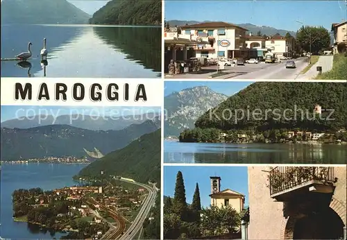 Maroggia Lago di Lugano Seepanorama Strassenpartie Dorfmotiv