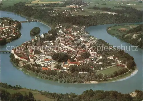 Wasserburg Inn Fliegeraufnahme Kat. Wasserburg a.Inn