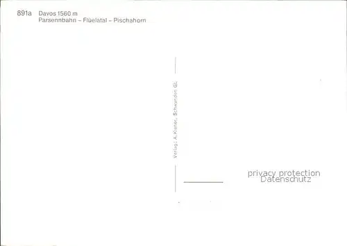 Davos GR Parsennbahn Flueelatal Pischahorn Bergsee Alpenpanorama Kat. Davos