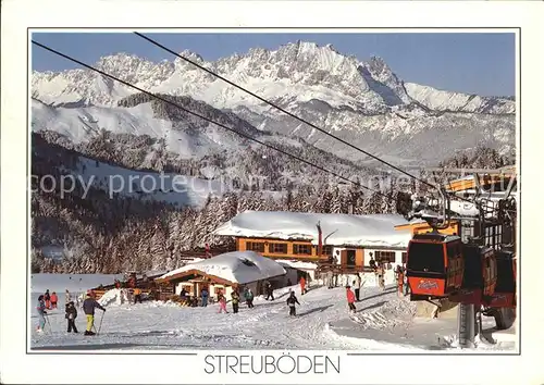 Fieberbrunn Tirol Berggasthof Streuboeden Liftstation Wintersportplatz Wilder Kaiser Kat. Fieberbrunn