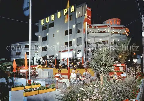 Benidorm Hotel Europa am Abend Kat. Costa Blanca Spanien