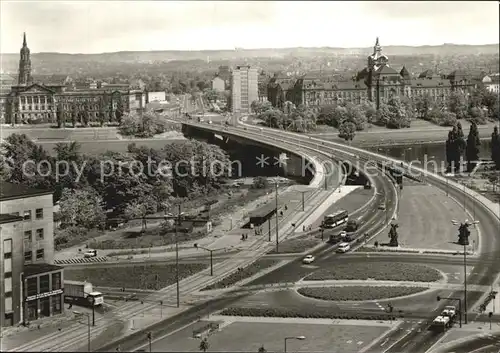 Dresden Blick auf Friedrichsbruecke Kat. Dresden Elbe