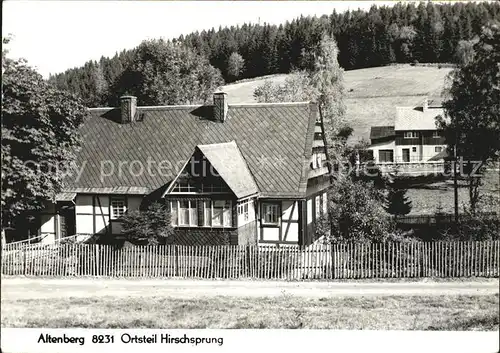 Hirschsprung Ortsansicht Kat. Altenberg