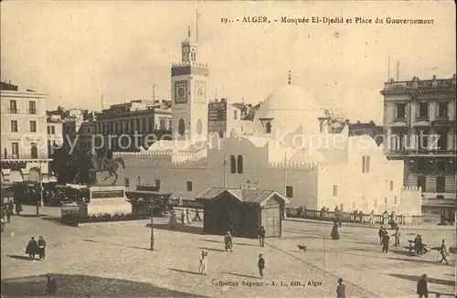 Alger Algerien Mosquee El Djedid et Place du Gouvernement