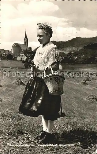 Oberharmersbach Trachtenmaedchen Kat. Oberharmersbach