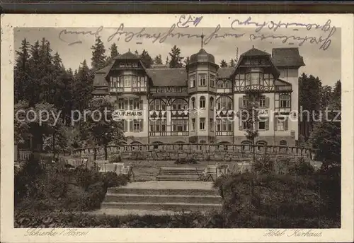 Schierke Harz Hotel Kurhaus Kat. Schierke Brocken