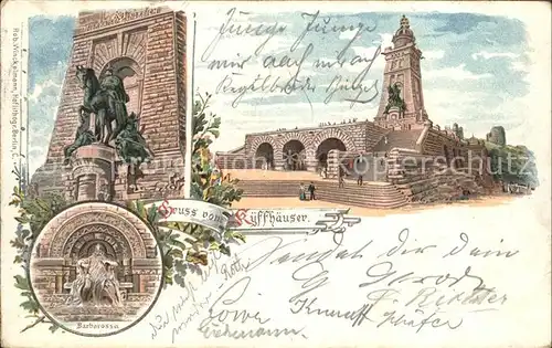 Kyffhaeuser Kaiser Wilhelm Denkmal Barbarossa Reiterstandbild Kat. Bad Frankenhausen