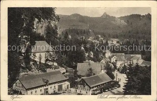 Oybin Blick vom gelben Stein Kat. Kurort Oybin