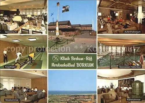 Borkum Nordseebad Rehazentrum Klinikum Borkum Riff Kegeln Musik Kaminzimmer Hallenbad Kat. Borkum