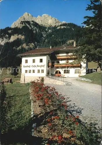 Nesselwaengle Tirol Gasthof Cafe Berghof gegen Gimpelgruppe Kat. Nesselwaengle