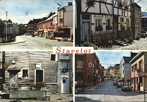 Stavelot Liege Teilansichten Strassenpartie Brunnen Kat. 