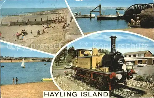 Hayling Island Beach Coast Train Strand Kueste Dampflokomotive Kat. United Kingdom